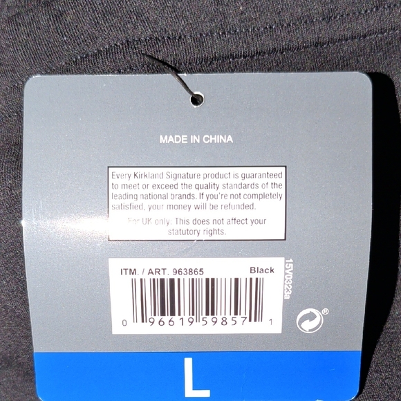 NWT Kirkland Signature Ladies’ French Terry Leggings‎ Black L - Picture 4 of 4